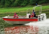 Łódz ratownicza z klapą desantową o konstrukcji aluminiowej typ AL MRB 600 BK