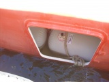 Zbiorniki umieszczone wewnątrz łodzi ratunkowej - test łodzi